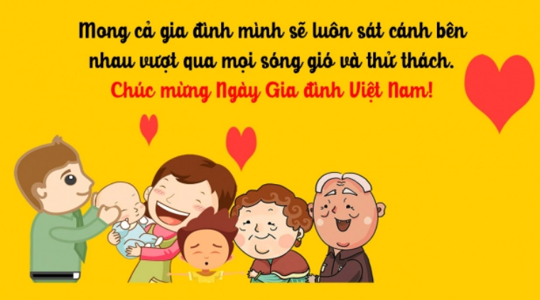 Hãy bày tỏ tình cảm đầy yêu thương của bạn cho gia đình trong ngày Gia đình Việt Nam. Hãy cùng chia sẻ lời chúc đầy nghĩa với video Ngày Gia đình Việt Nam đầy cảm xúc, mang đến niềm vui và hạnh phúc cho mọi người.