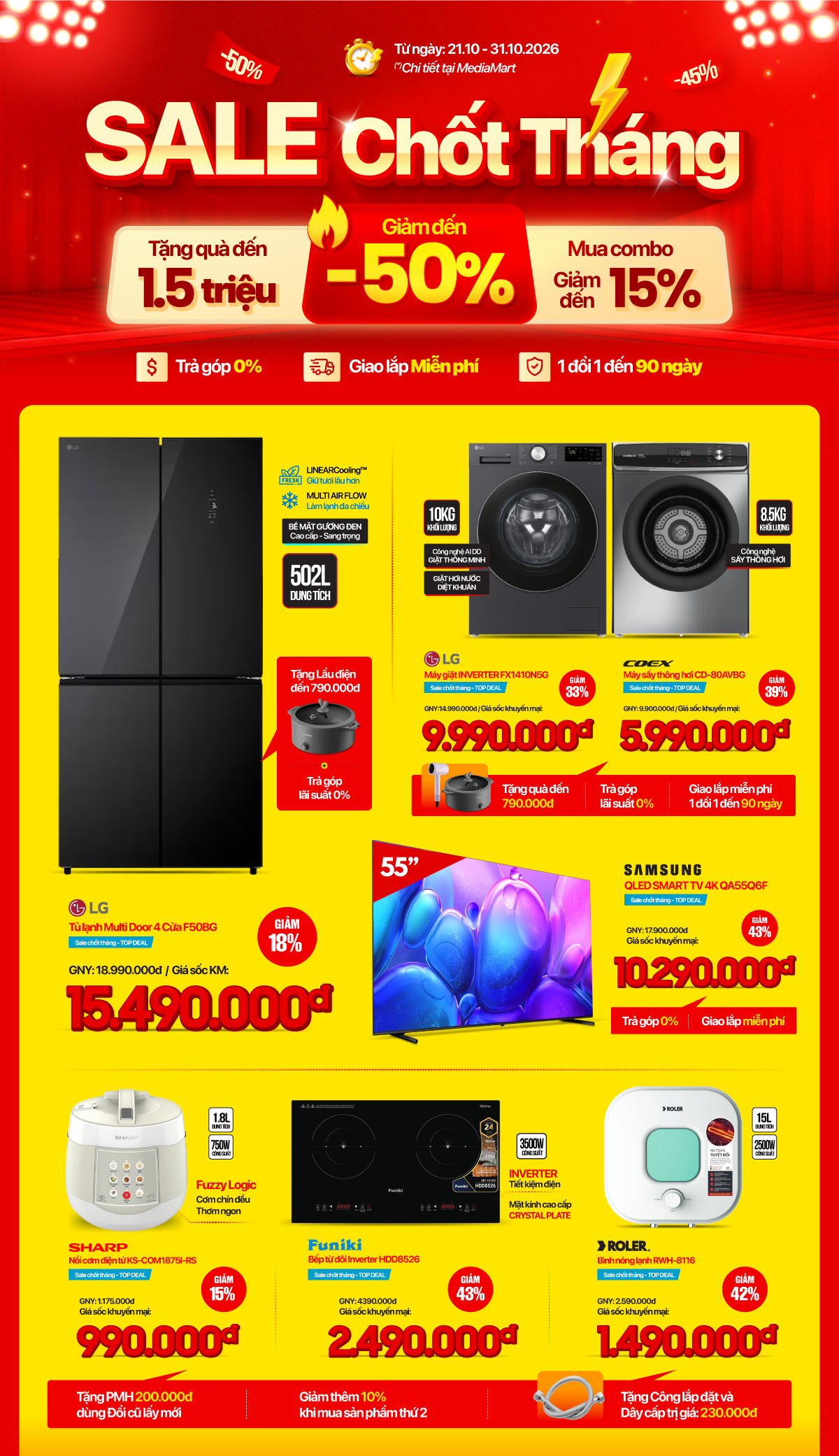 Sale Chốt Tháng MediaMart 21.10 - 31.10.2026