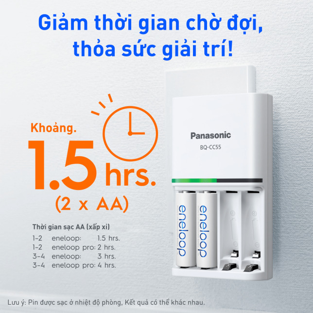 Bộ sạc pin Panasonic Eneloop KK