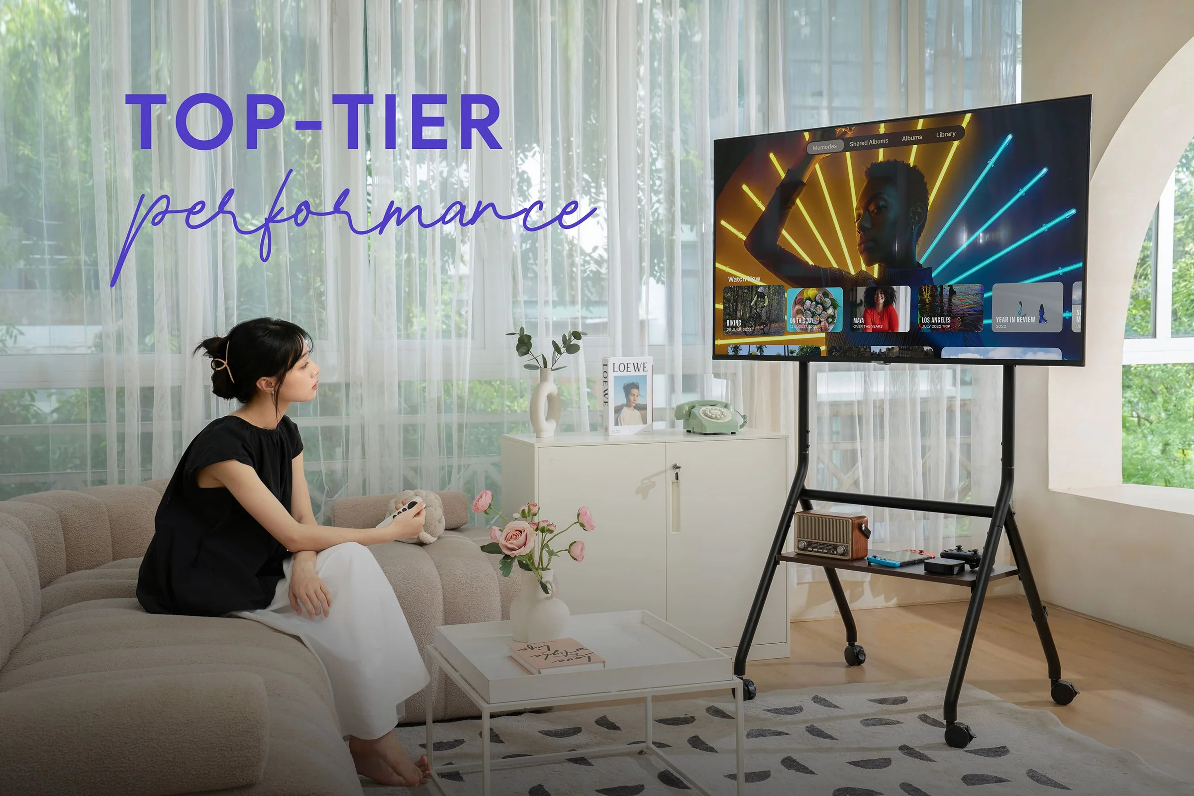 Giá treo tivi di động Hyperwork Era Stand HPW-TVC03-BLK Đen (37 - 86 inch)